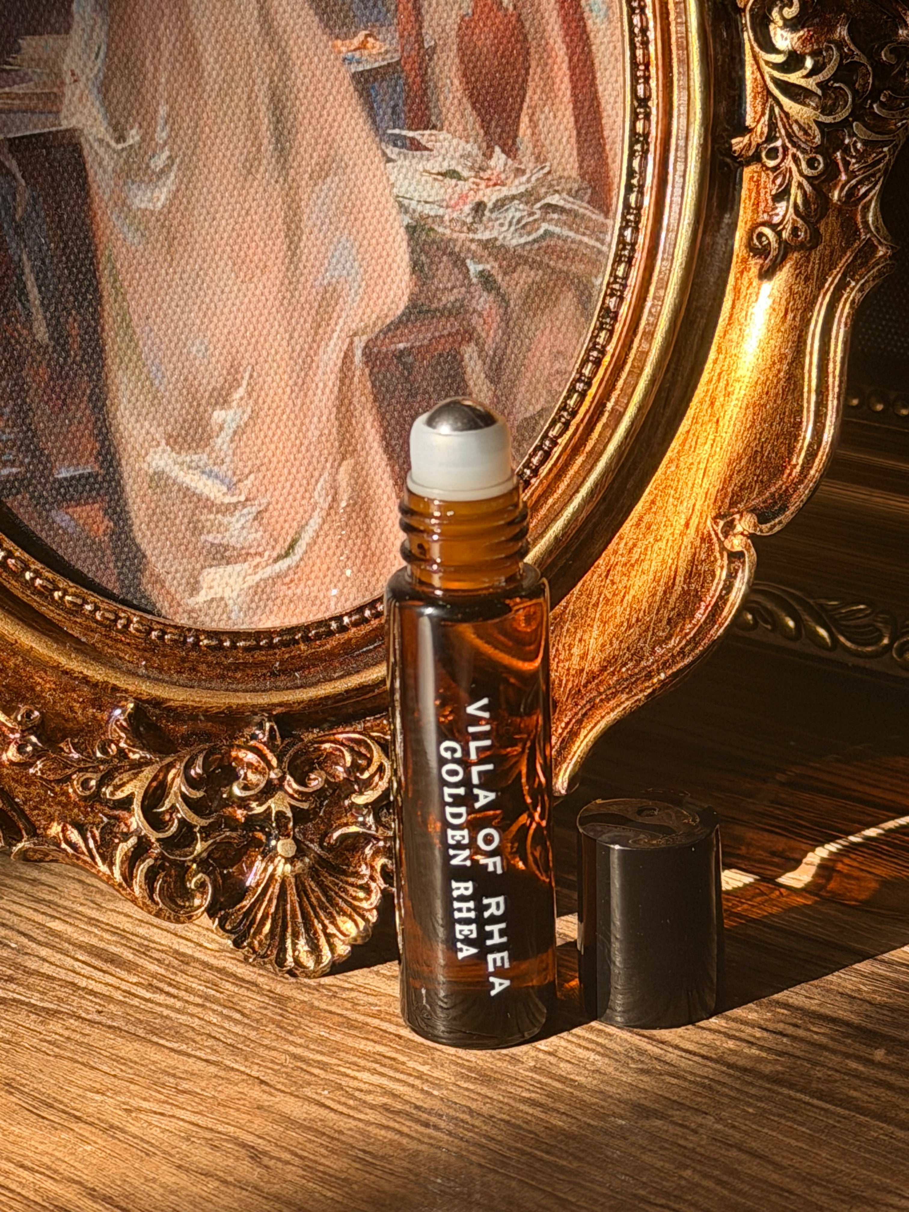 Golden Rhea Perfume Rollerball | Amber, Patchouli & Sandalwood