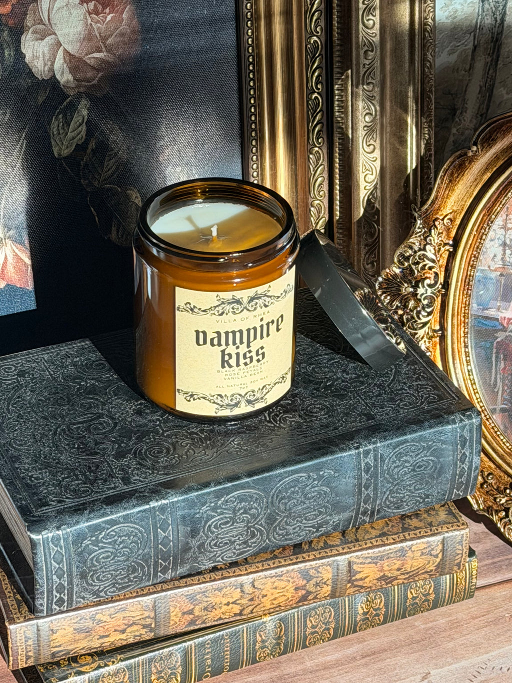 Vampire Kiss Soy Wax Candle | Black Raspberry, Rose Petals & Vanilla Bean