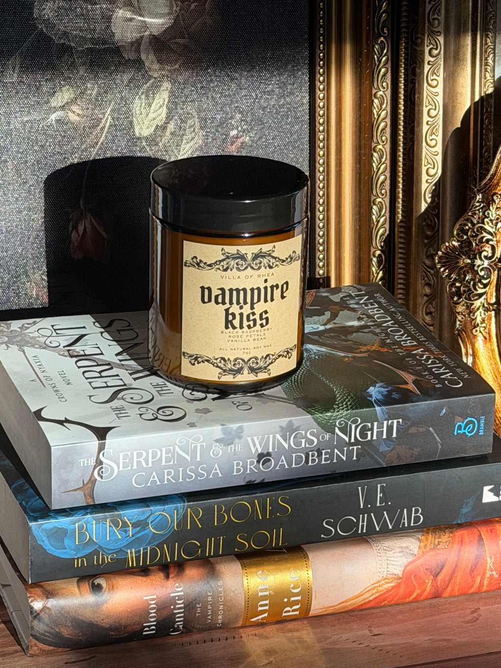 Vampire Kiss Soy Wax Candle | Black Raspberry, Rose Petals & Vanilla Bean
