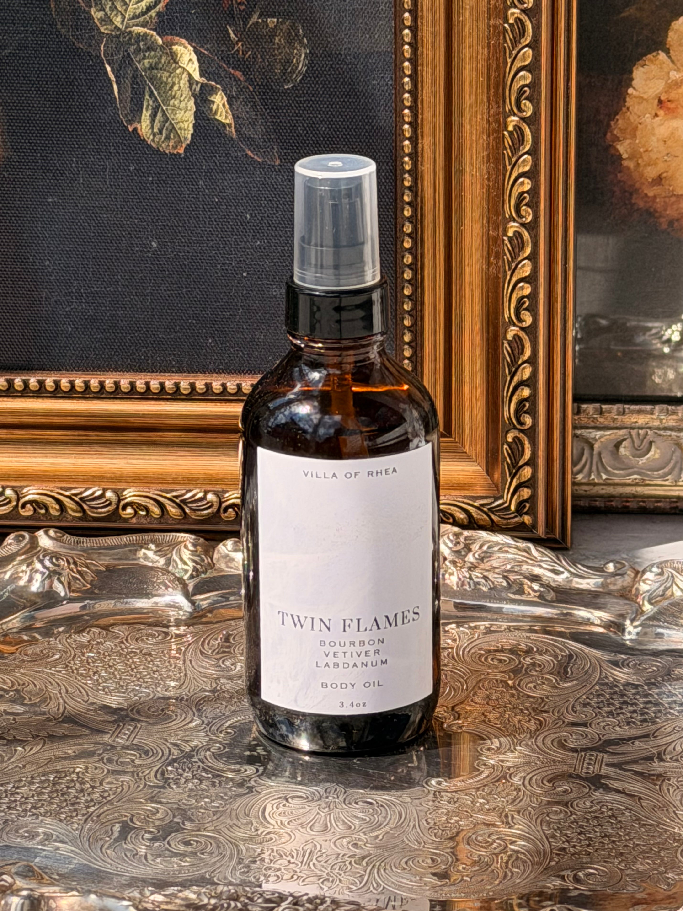 TWIN FLAMES TRAVEL SIZED BODY OIL | BOURBON, VETIVER & LABDANUM